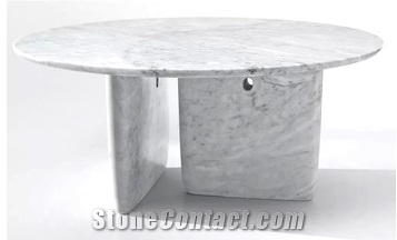Natural White 48 Round Marble Table Top