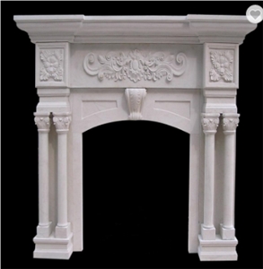 Nature Stone Marble Fireplace Indoor