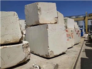 Pakistan Light Beige Limestone Blocks in Stock