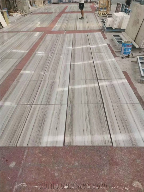 Palissandro White Crystal Wood Marble Project Tile