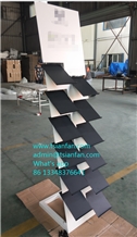 Porcelain Tile Sample and Quartz Surface Display