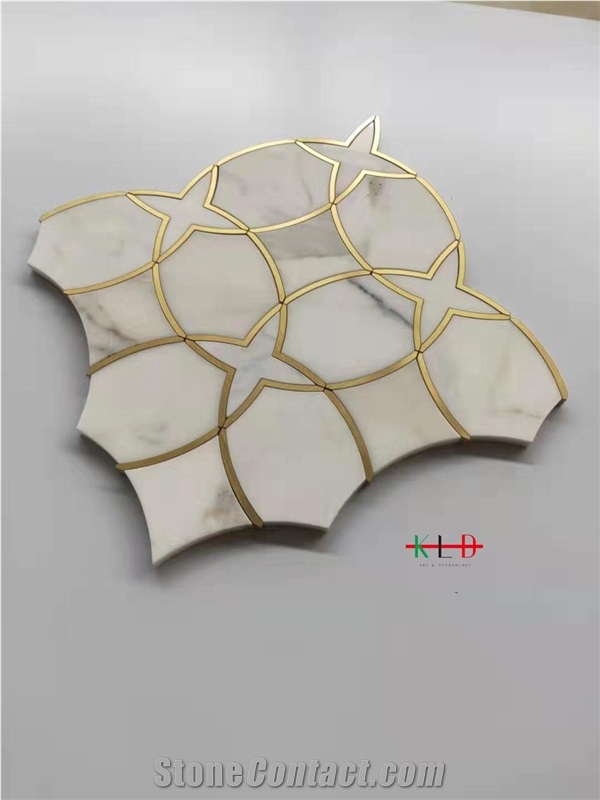 Water-Jet Metal Mosaic Design Bathroom Tiles