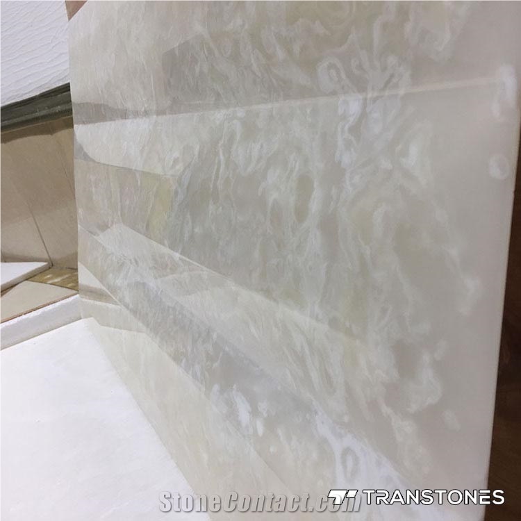White Polished Translucent Faux Onyx Mouldings