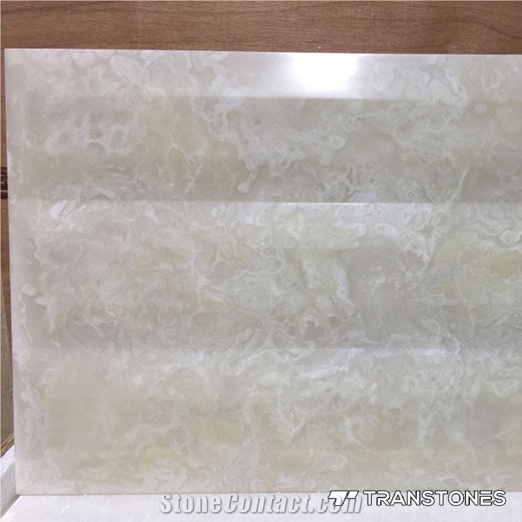 White Polished Translucent Faux Onyx Mouldings