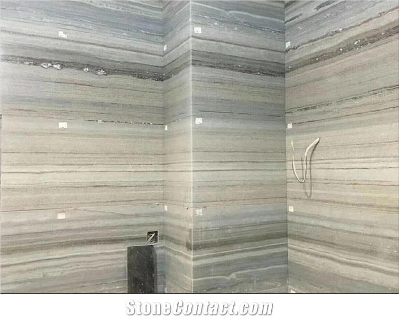 Wooden Vein Marble Slab Customized Tile for Coutertops