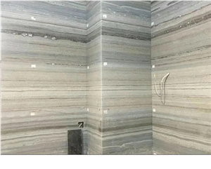 Wooden Vein Marble Slab Customized Tile for Coutertops