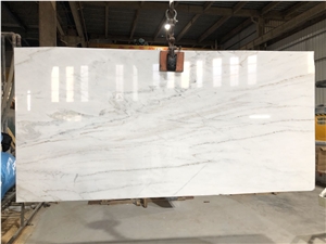 Bianco Oro White Marble Slabs, Flooring Tiles