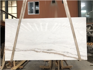 China Bianco Oro White Marble Slabs