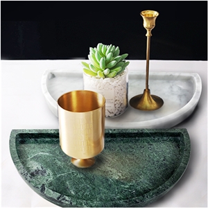 Deluxe Natural Marble D Type Tray