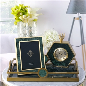 European Style Antique Marble Table Clock