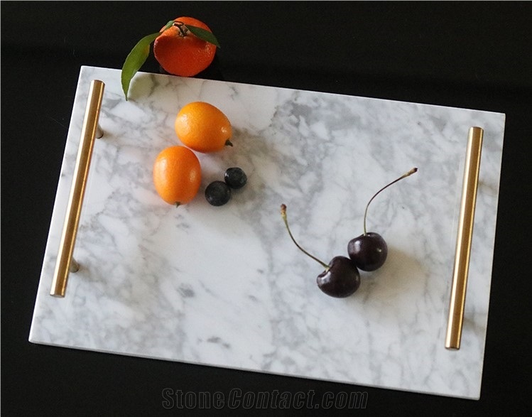 Hotel Decorations Rectangle Marble Tray