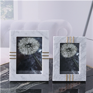 Light Luxury Bedside Table Marble Photo Frame