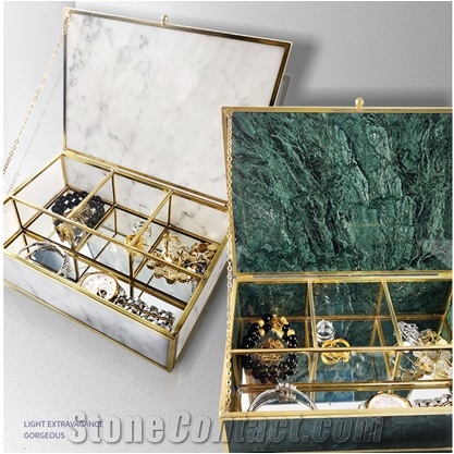 Marble Jewelry Box Modern Design Rectangle Box