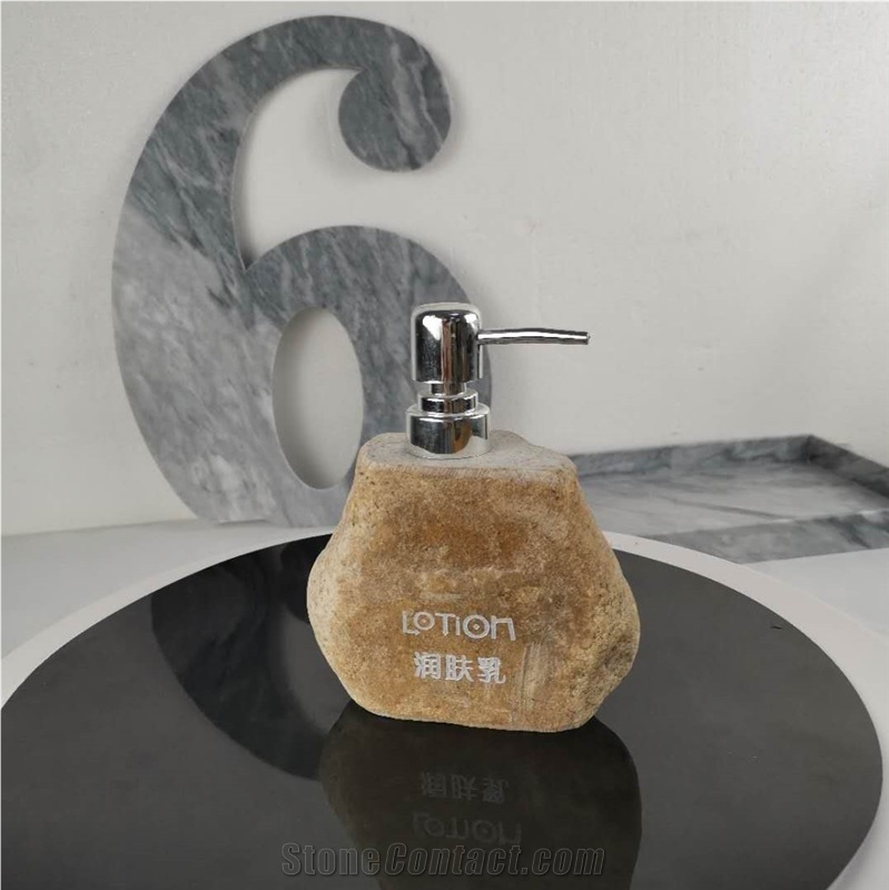 Marble Lotion Dispenser with Hand Pump
