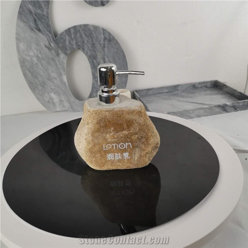 Marble Lotion Dispenser with Hand Pump