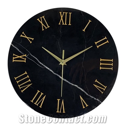 Marble Stone Clock Round Custom Clock for Home