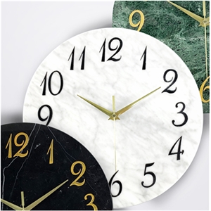 Marble Stone Clock Round Custom Clock for Home