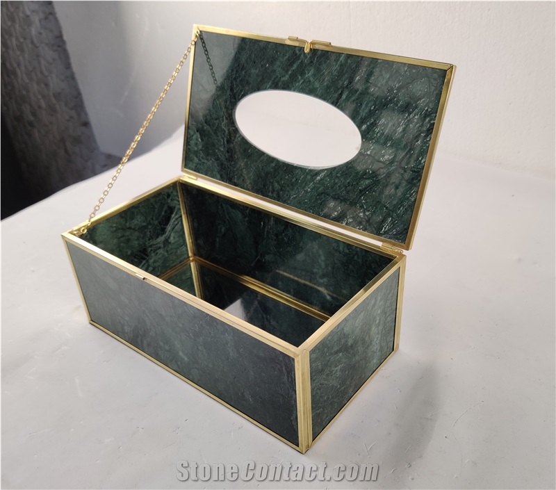 Modern Marble Tissue Box High-End Luxury Home