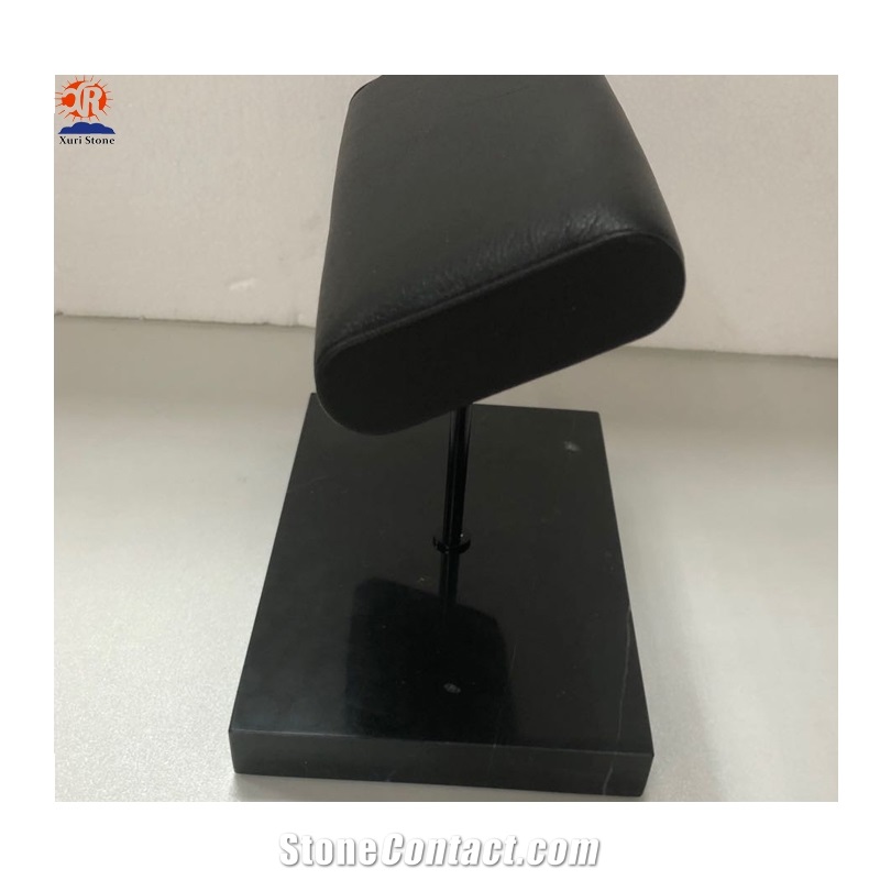 Double Watch White Black Marble Stand for Display