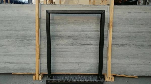 Chinese Grey Wooden Vein Marble & Slabs