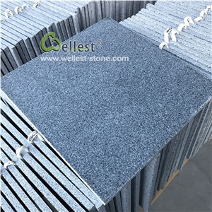 G654 Dark Grey Blue Honed Granite Tile
