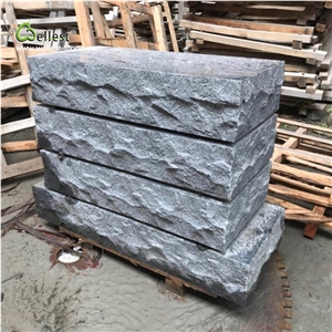 G654 Dark Grey Granite Split Rock Face Block Step