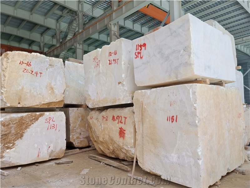 Ice Age White Marble Block, China White Marble