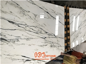 Chinese Mont Blanc Marble Slabs Tiles Veins Marble