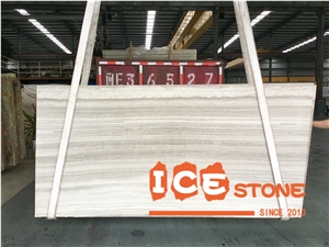 Hot-Sale White Marble White Wood Marble Slabs