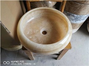 Cheap Yellow Onyx Basin for Sales