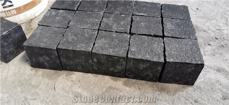 New Black Coral Basalt Flamed Cubes for Sale