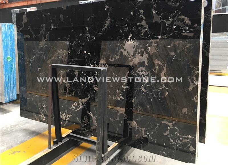 Black and White Marble Ice Black Wall Tiles