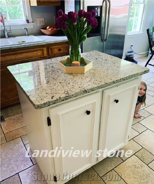 Dallas White Granite Kitchen Countertop Design