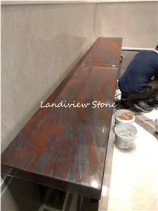 Shimoga Red Granite Iron Red Bench Tops Countertop