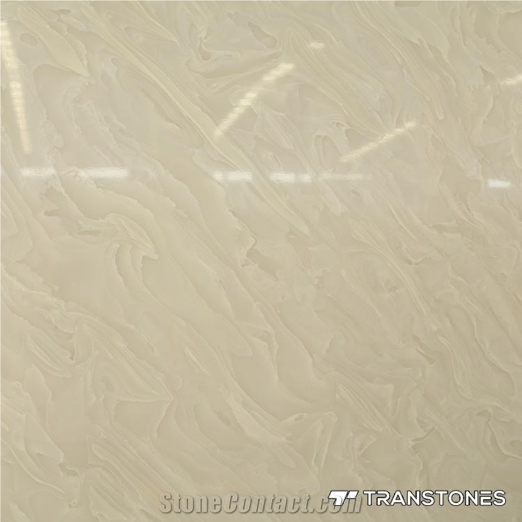 Semi White Backlit Artificial Onyx Wall Panel Interior Decor
