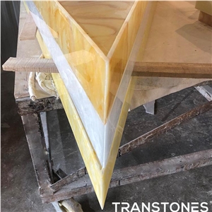 Translucent Polished Artificial Onyx Counter Top