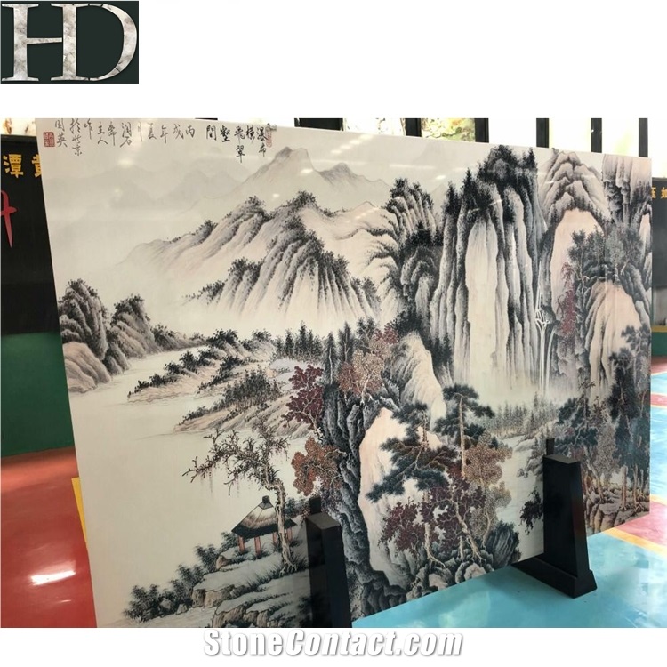 Cheap 3d Painting Surface Artificial Marble Slabs