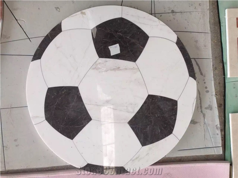 Chinese Marble Water Jet Medallion Tiles Ball Shap