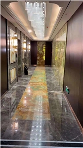 China Hermes Ash Marble Slabs Floor Tiles Paving