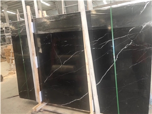 China Nero Marquina Marble Black with Vein Slabs