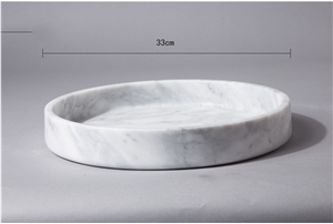 Manufacturer Natural Marble Round Jewelry Tray