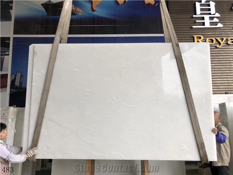 Natural Royal White Onyx Slabs Wall Panel Cladding