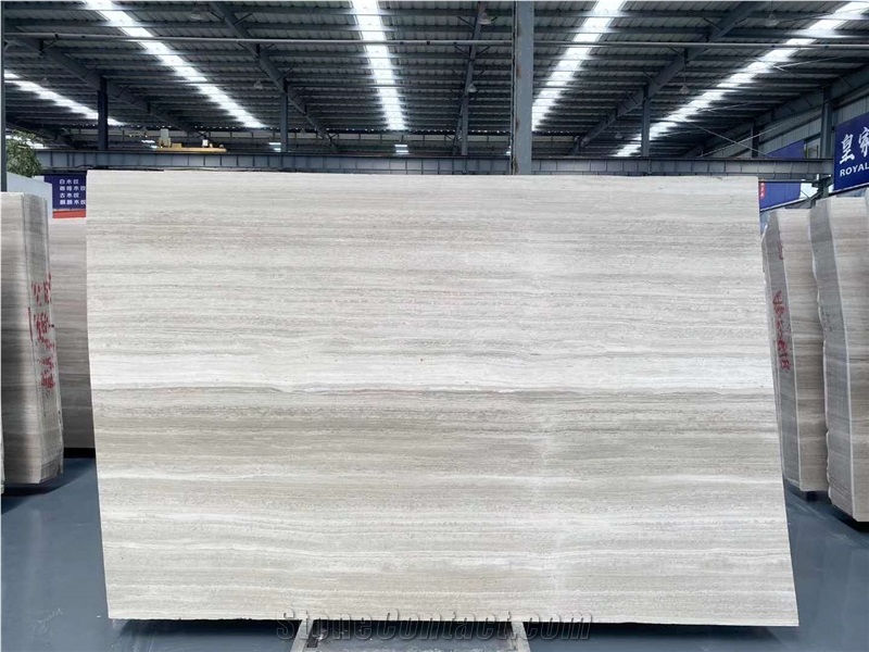 Perlino Bianco White Wood Grain Serpenggiante Slab