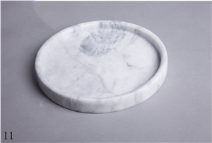 Round Marble Jewelry Tray Hotel Bathroom Ornaments