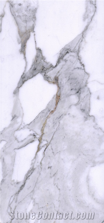 Calacatta White Marble Stone Bookmatch Slabs Tiles