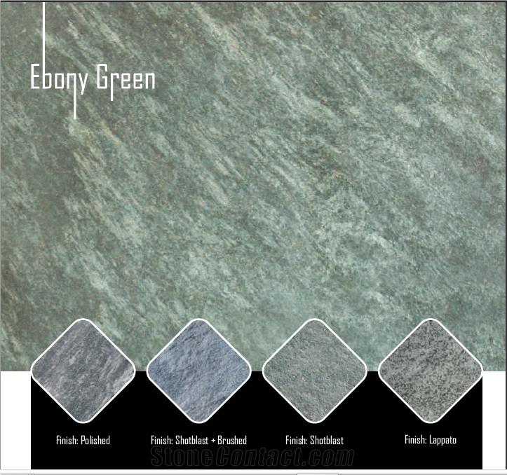Ebony Green Slate Tiles, India Green Slate