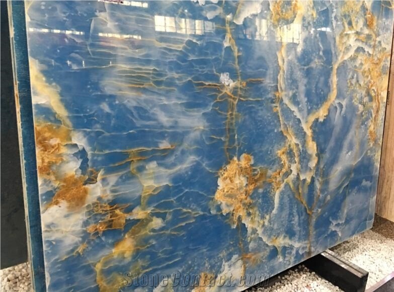 Blue Onxy Slabs and Tiles Polished, Wall Cladding