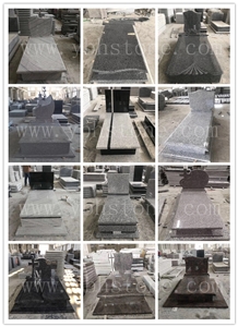 China Granite Simple Style Tombstone for Single