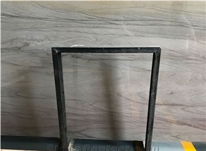 Piano Grey Quartize Slabs Polished Surface