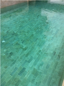 Oceanwave Limestone Tiles, Indonesia Green Limestone